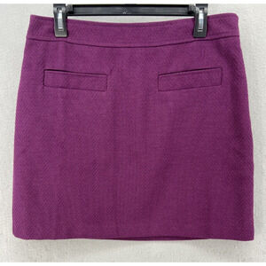 NWT Ann Taylor‎ Loft Skirt Women Sz 10 Wine Pockets Lined Side Zip Career